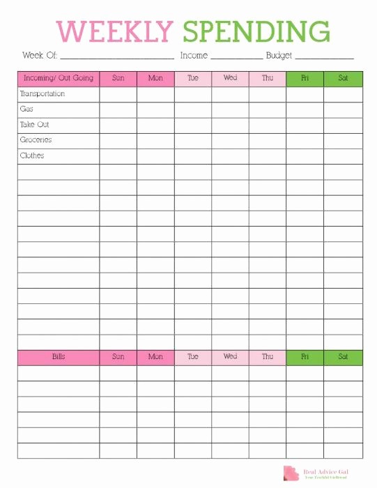 Weekly and Monthly Budget Template Awesome Track Your Weekly Spending with This Free Printable Weekly