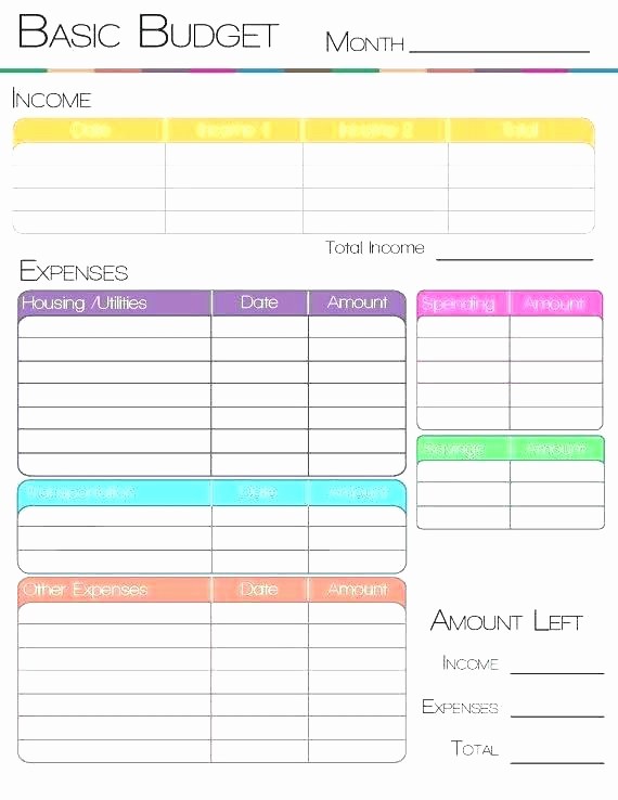 Weekly and Monthly Budget Template Lovely Simple Weekly Bud Template