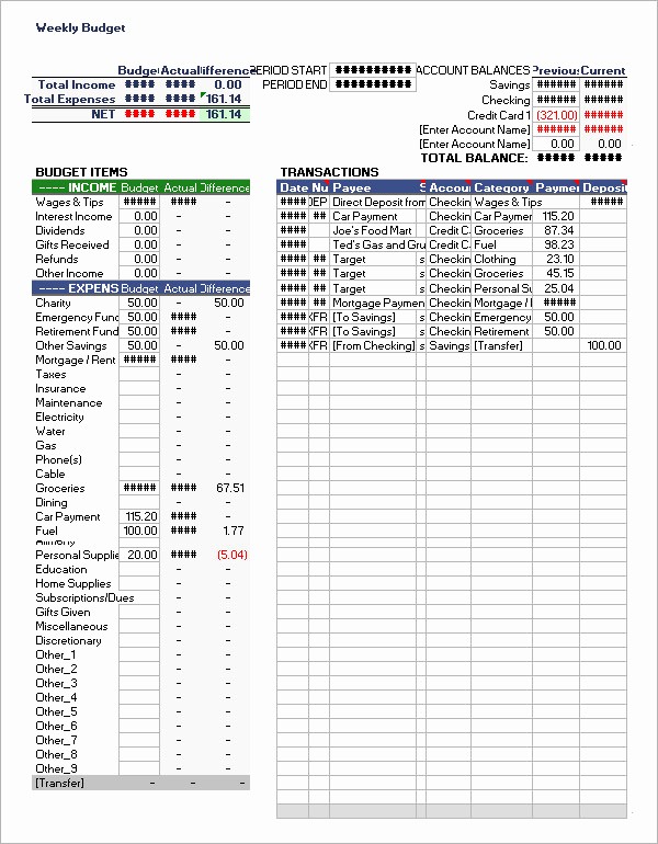 Weekly and Monthly Budget Template Luxury 11 Sample Bud Templates In Excel