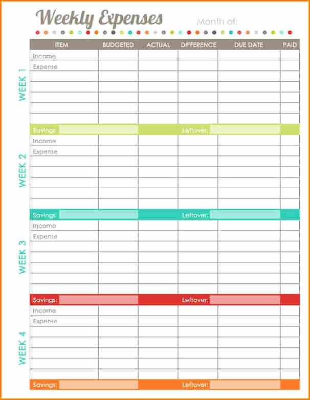 Weekly and Monthly Budget Template Luxury Monthly Bud Planner Template