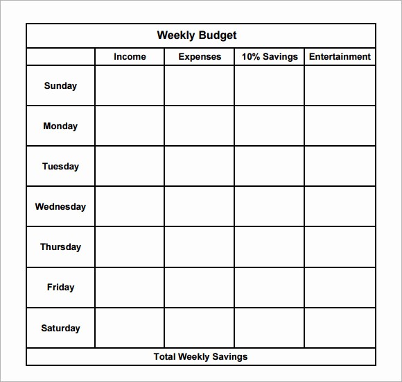 Weekly and Monthly Budget Template New 8 Weekly Bud Samples – Pdf Word