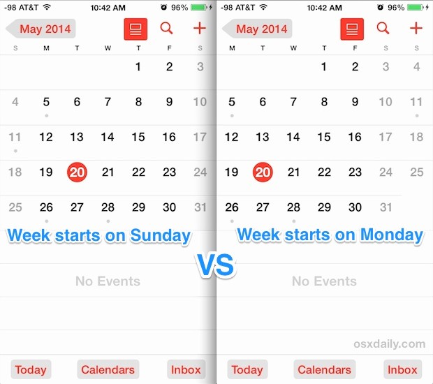 Weekly Calendar Starting with Monday Luxury Ios 7 Tips and Tricks Page 19