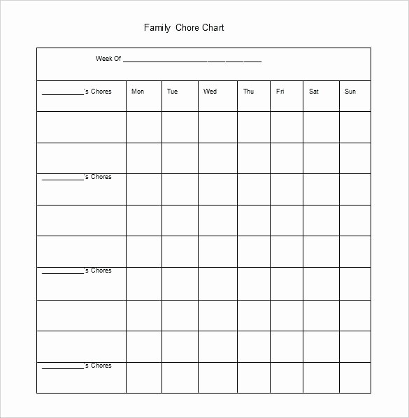 Weekly Chore Chart Template Excel Fresh Chores Template Excel Daily Chore Chart – Airsentryfo