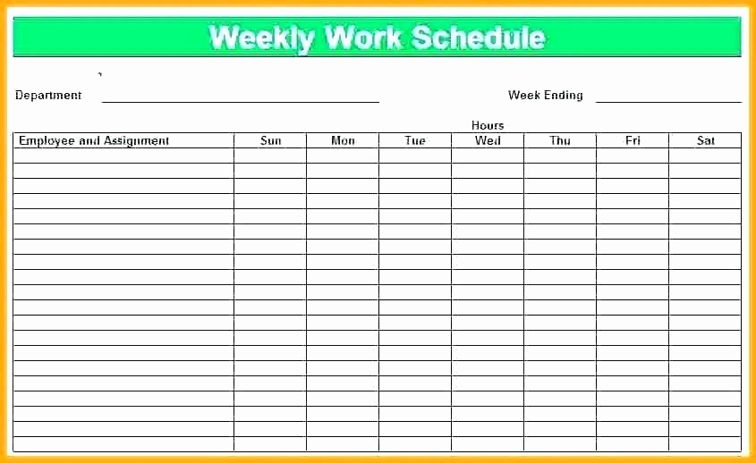 Weekly Employee Shift Schedule Template Beautiful Excel Employee Schedule Template Monthly Work Spreadsheet