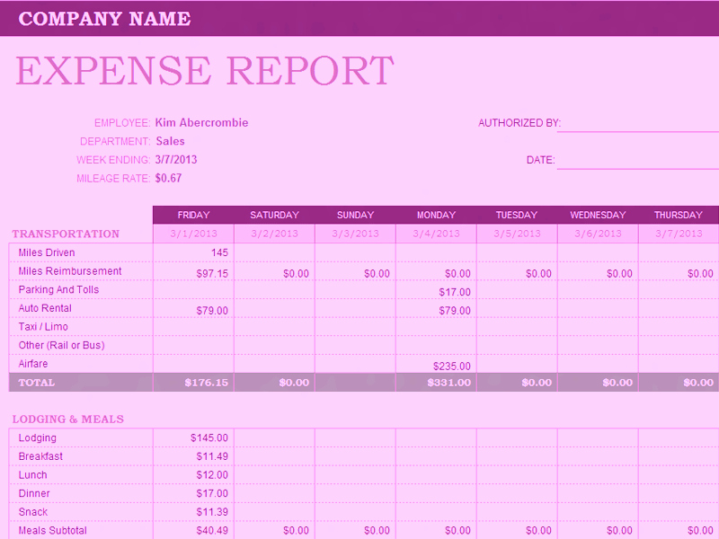Weekly Expense Report Template Excel Fresh Download Weekly Expense Report Template Related Excel