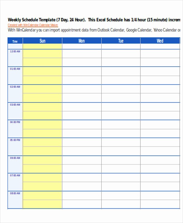 Weekly Hourly Planner Template Excel Beautiful 17 Calendar Templates In Excel