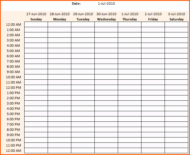 Weekly Hourly Planner Template Excel Elegant Hourly Schedule Template Excel