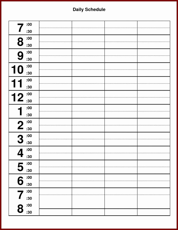Weekly Hourly Planner Template Excel Fresh Hourly Calendar Template