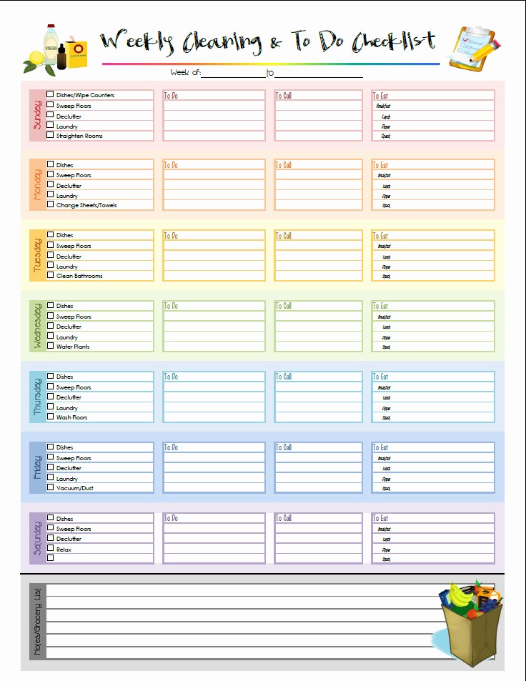Weekly House Cleaning Schedule Template Inspirational House Cleaning House Cleaning Weekly Chore List Printable
