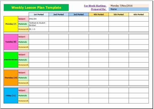 Weekly Lesson Plan Templates Free Awesome 20 Lesson Plan Templates Free Download [word Excel Pdf]