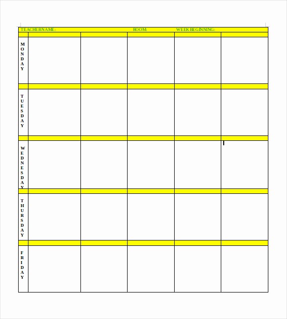 Weekly Lesson Plan Templates Free Beautiful Blank Lesson Plan Template – 15 Free Pdf Excel Word