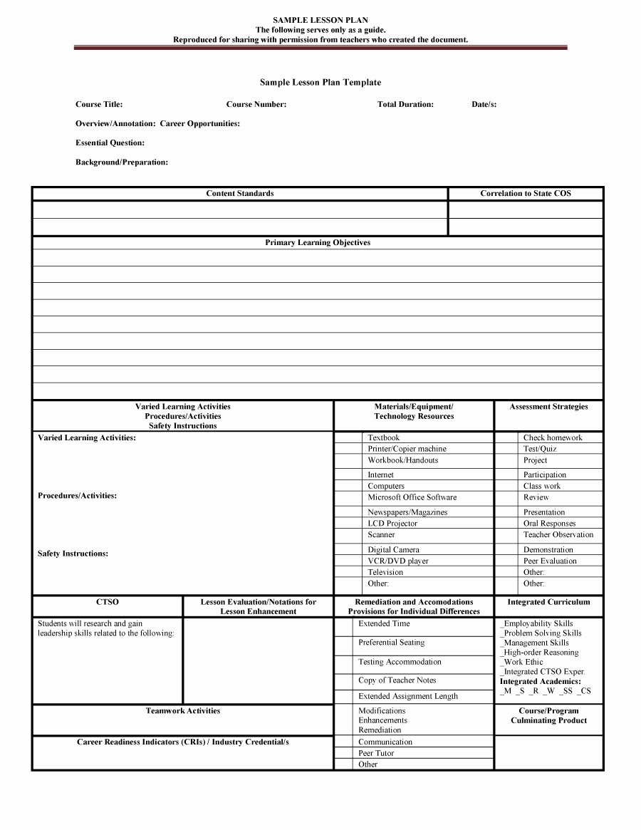 Weekly Lesson Plan Templates Free Best Of 44 Free Lesson Plan Templates [ Mon Core Preschool Weekly]