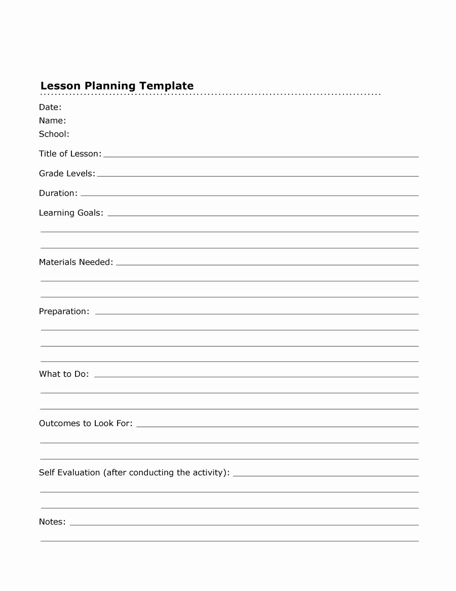 Weekly Lesson Plan Templates Free Lovely 44 Free Lesson Plan Templates [ Mon Core Preschool Weekly]