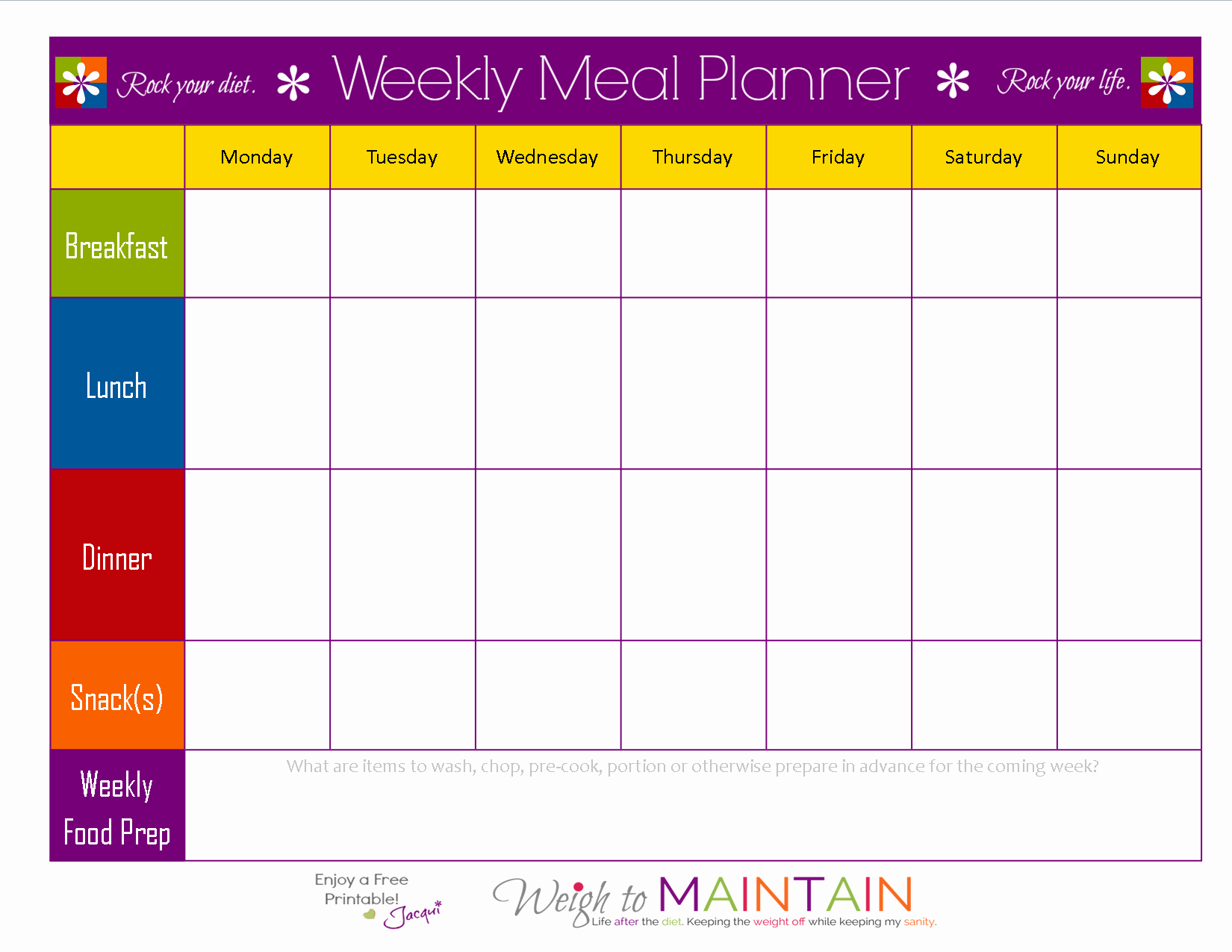 Weekly Meal and Snack Planner Awesome Meal Planning so Simple even A Gym Bro Can Do It with