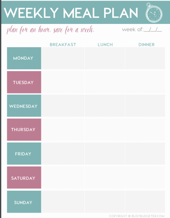 Weekly Meal and Snack Planner Best Of 3 Ways to Get In Control Get Fit Nh Concord and Epsom