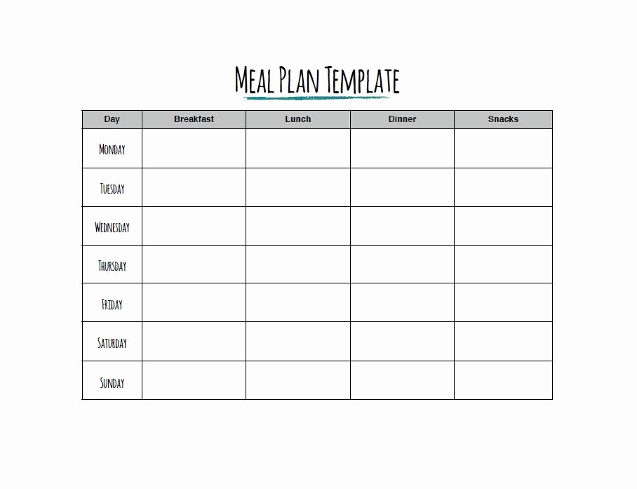 Weekly Meal Plan Template Free Lovely 40 Weekly Meal Planning Templates Template Lab