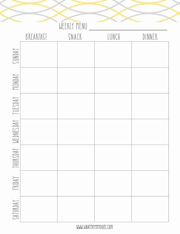Weekly Meal Plan Template Free Unique Free Printable Weekly Meal Planning Templates and A Week