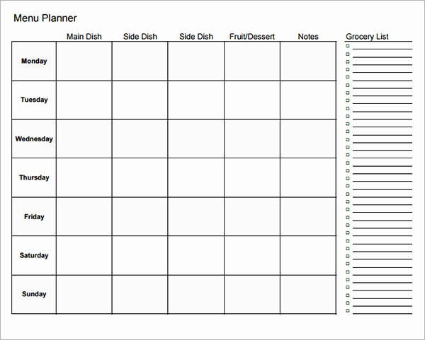 Weekly Meal Planner Template Pdf Best Of Sample Meal Planning Template 17 Download Free Documents
