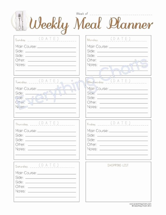 Weekly Meal Planner Template Pdf Best Of Weekly Meal Planner Pdf File Printable