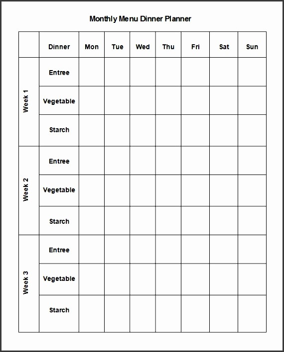 Weekly Meal Planner Template Pdf Elegant 8 Monthly Meal Planner Template Sampletemplatess