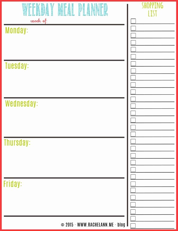 Weekly Meal Planner Templates Free Lovely Free Meal Planner Food Tips &amp; Healthy Eating