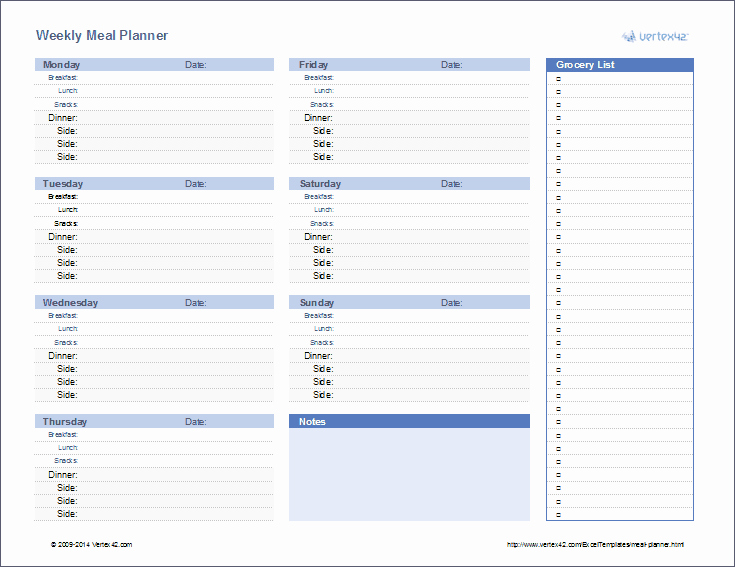 Weekly Meal Planning Template Free Awesome Meal Planner Template Weekly Menu Planner