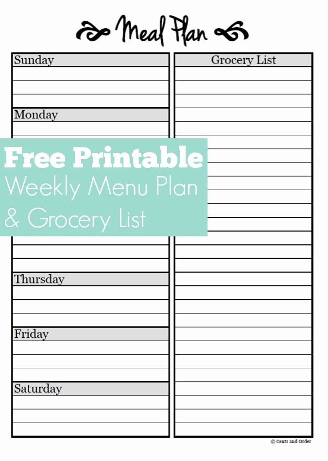 Weekly Meal Planning Template Free Beautiful Meal Planning Free Weekly Meal Planner Printable