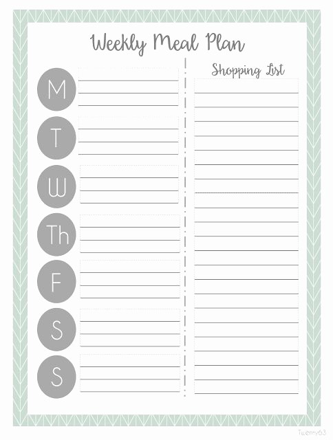 Weekly Meal Planning Template Free Lovely Best 25 Menu Planning Printable Ideas On Pinterest