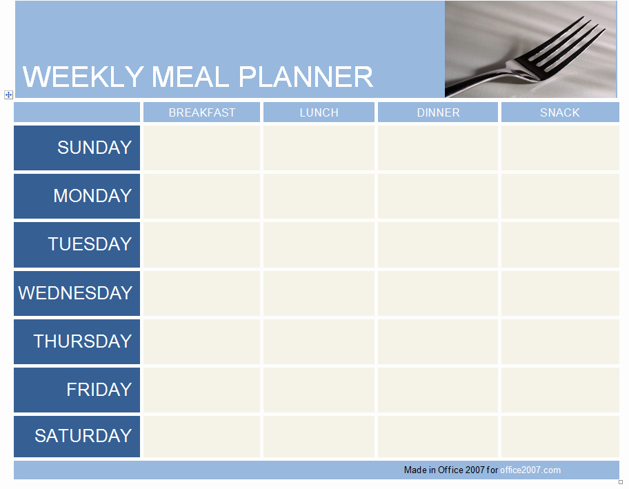 Weekly Meal Planning Template Free Lovely Weekly Meal Planner Template