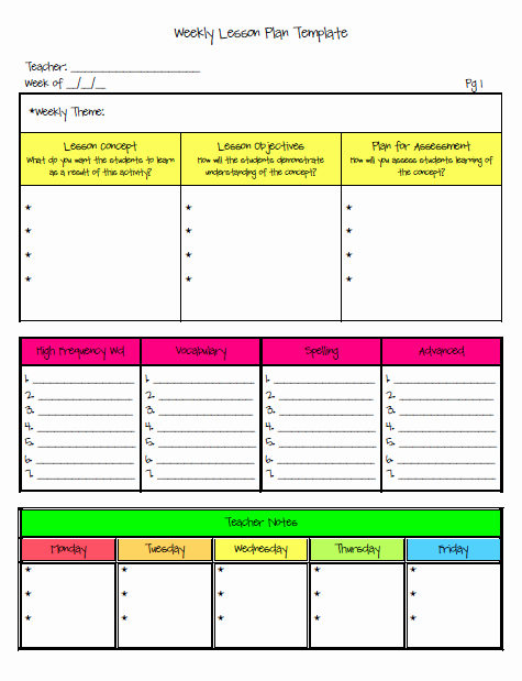 Weekly Planner Template for Teachers Beautiful A Teacher S Plan Unit Planner Sheet