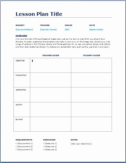 Weekly Planner Template for Teachers Luxury Teacher Daily Lesson Planner Template
