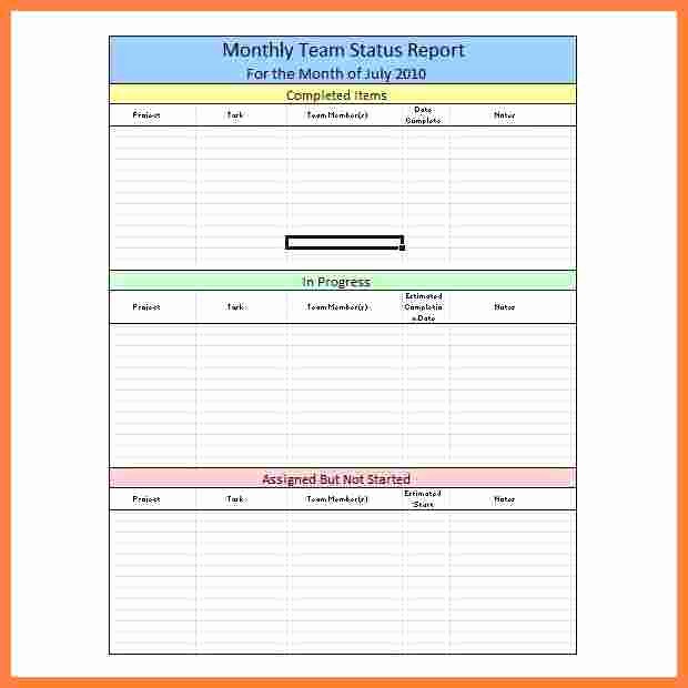 Weekly Project Status Report Templates New 8 Weekly Progress Report Template Project Management