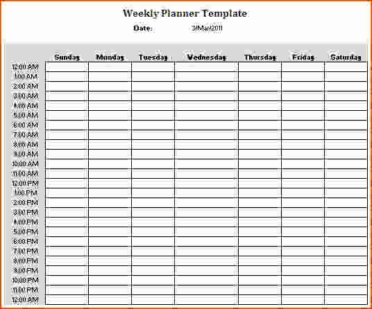 Weekly Schedule by Hour Template Elegant 5 24 Hour Schedule Template Bookletemplate