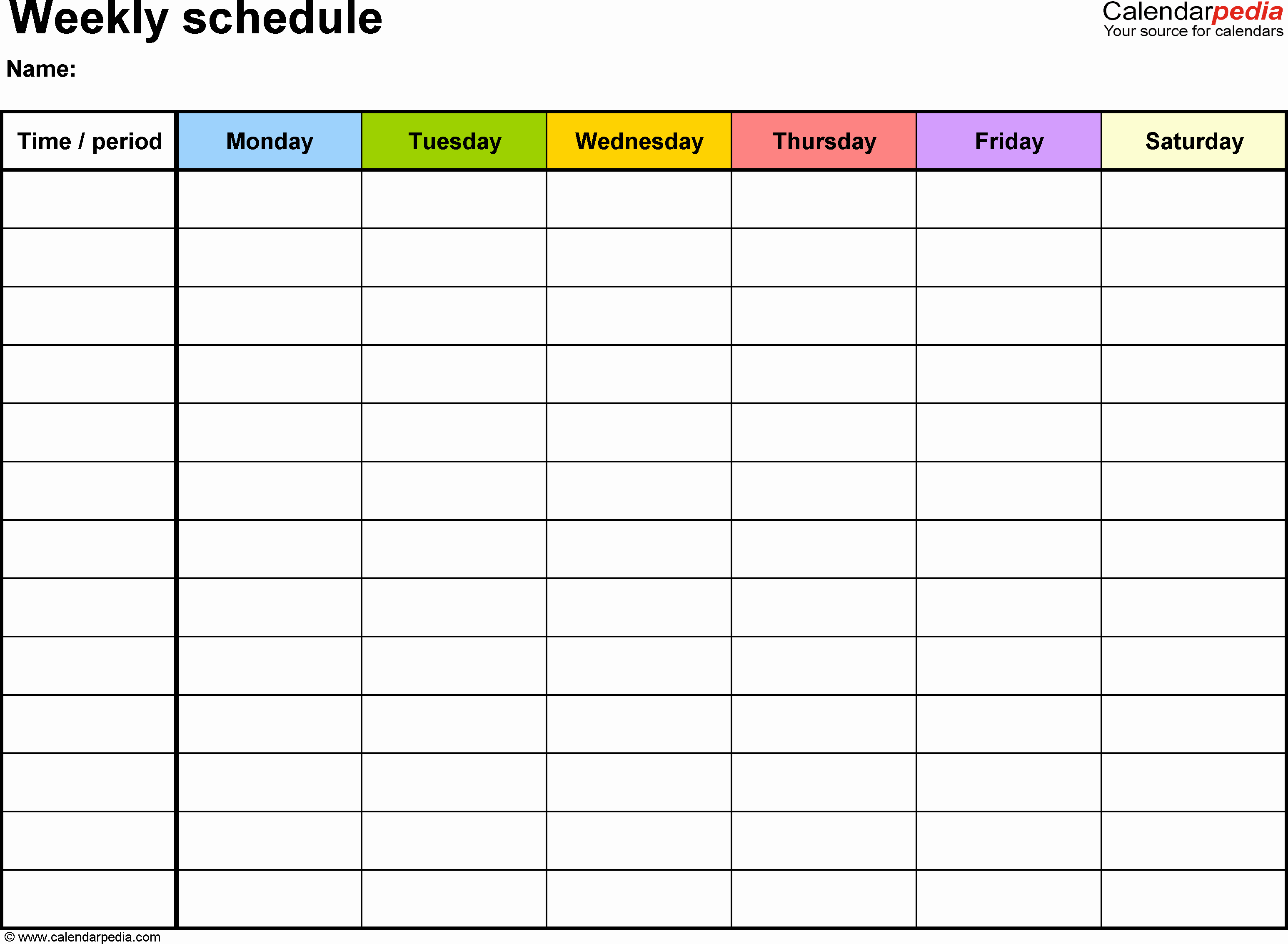 Weekly Schedule with Times Template Awesome Free Weekly Schedule Templates for Word 18 Templates
