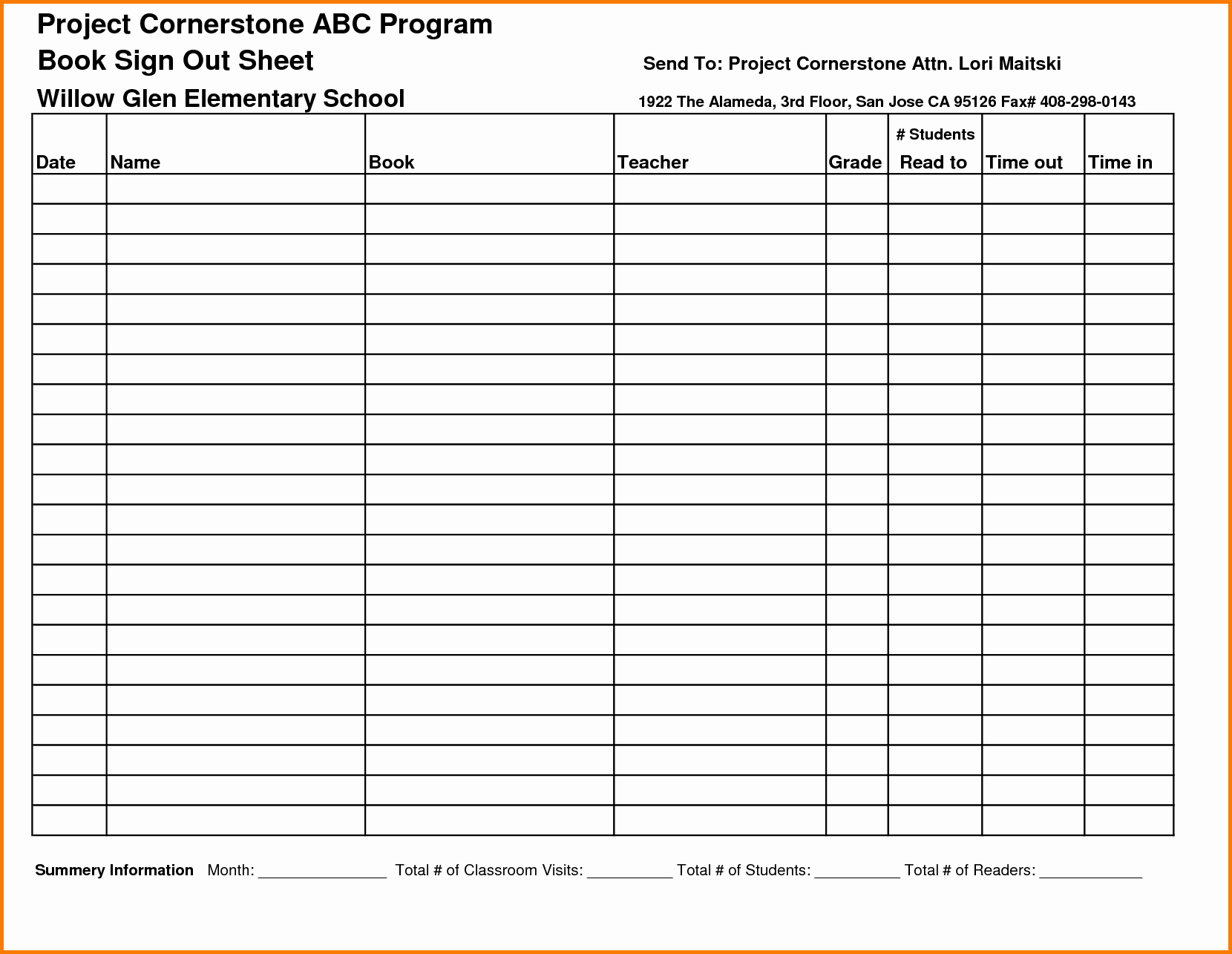 Weekly Sign In Sheet Template Beautiful Sign In and Out Sheet