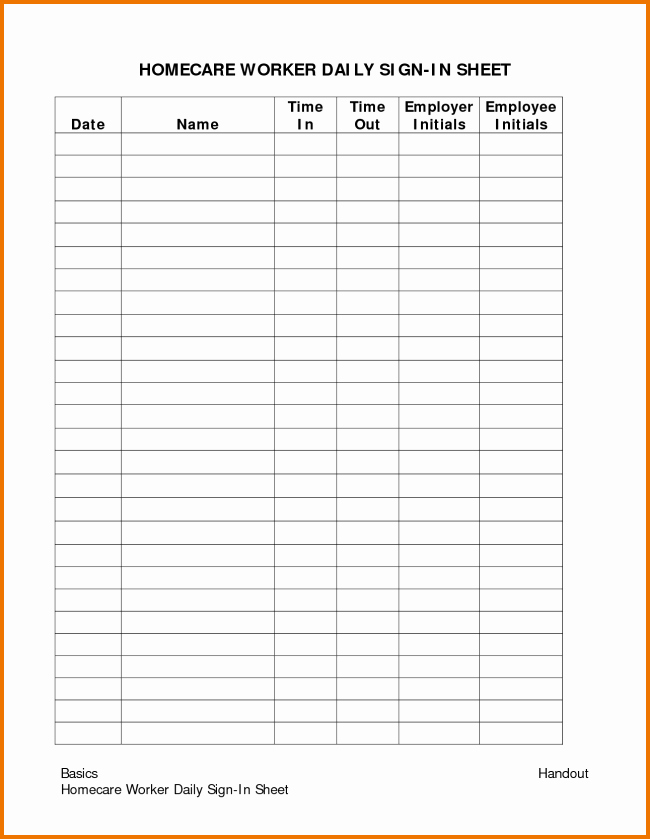 Weekly Sign In Sheet Template Inspirational 24 Best Samples Of attendance Sheet for Employees Thogati