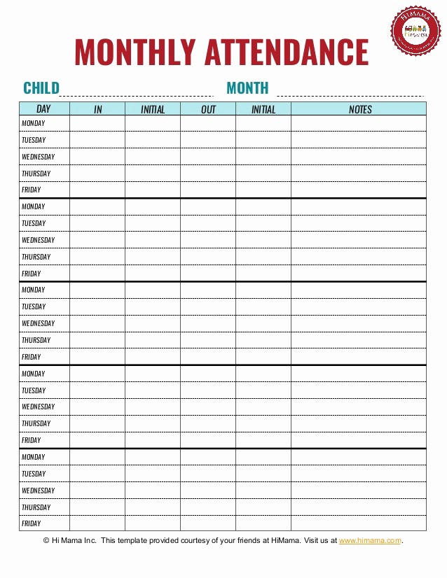 Weekly Sign In Sheet Template Inspirational Daycare Sign In Sheet Template Monthly