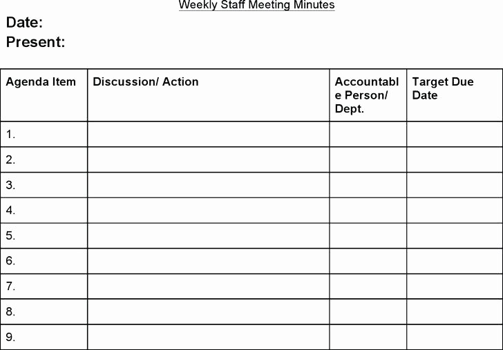Weekly Staff Meeting Agenda Template Inspirational Weekly Staff Meeting Agenda Template Download Free Premium