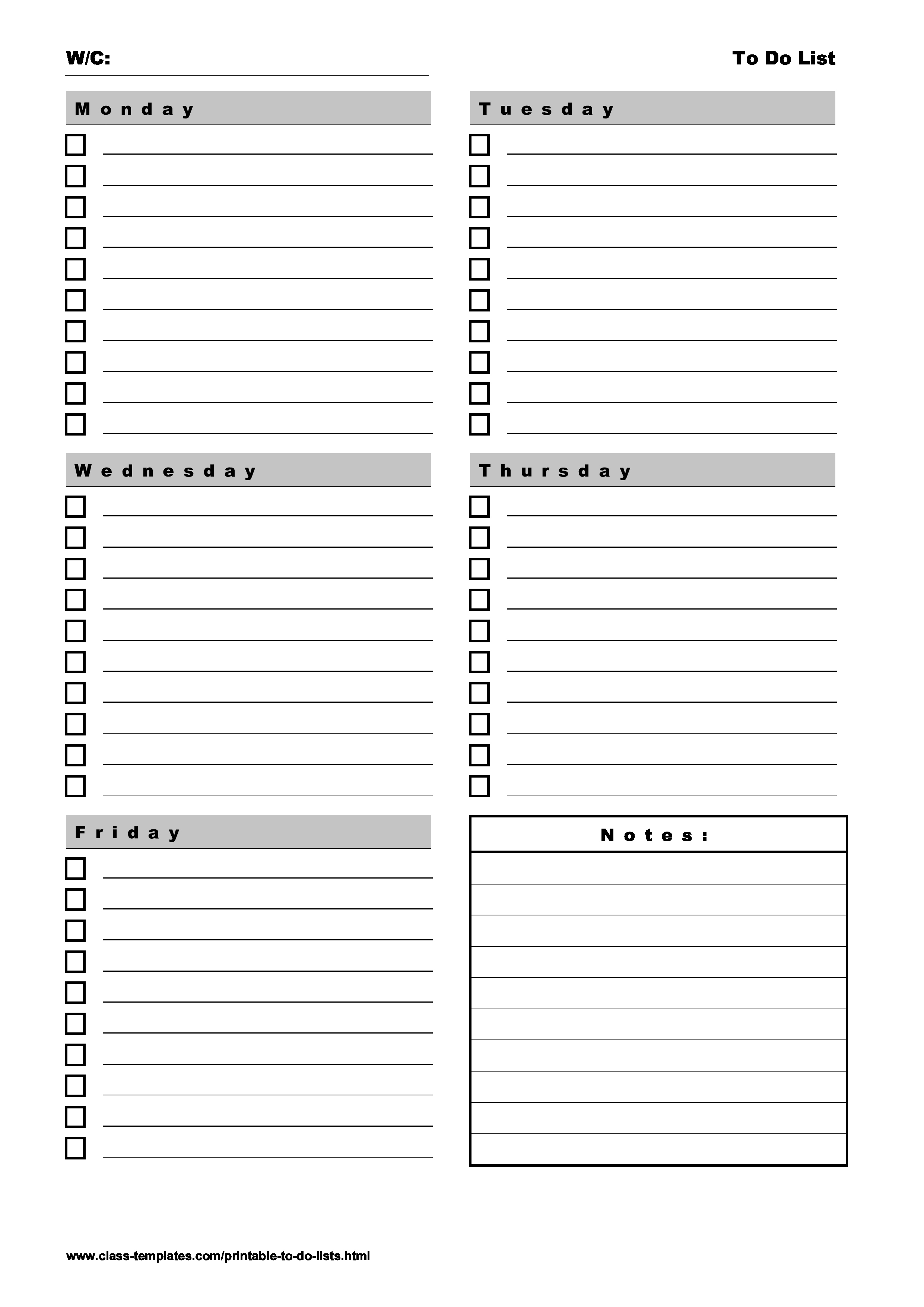 Weekly Things to Do List Beautiful Free Printable to Do List 5 Days Weekly Plan