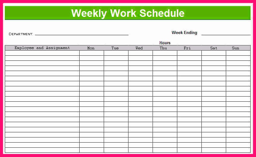 Weekly Time Schedule Template Excel Elegant Printable Weekly Schedule Template &amp; Excel Planner