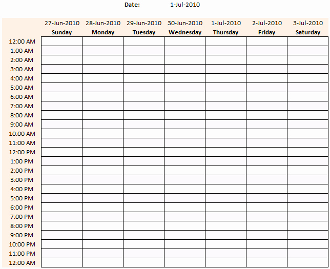 Weekly Time Schedule Template Excel Elegant Weekly Schedule Template In Excel