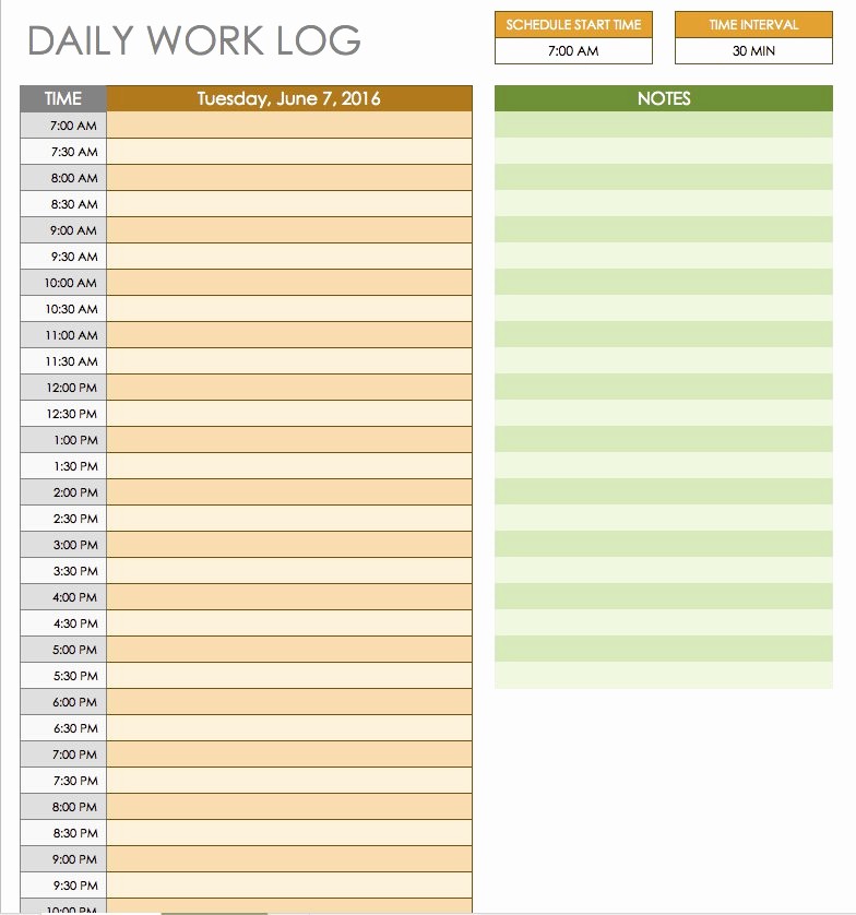 Weekly Work Schedule Template Excel Elegant Free Daily Schedule Templates for Excel Smartsheet