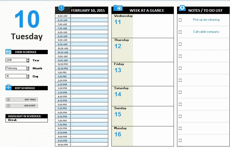 Weekly Work Schedule Template Excel Elegant Ms Excel Daily Work Schedule Template