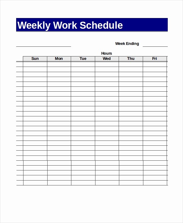 Weekly Work Schedule Template Excel Luxury 13 Sample Excel Schedule Templates Free Example