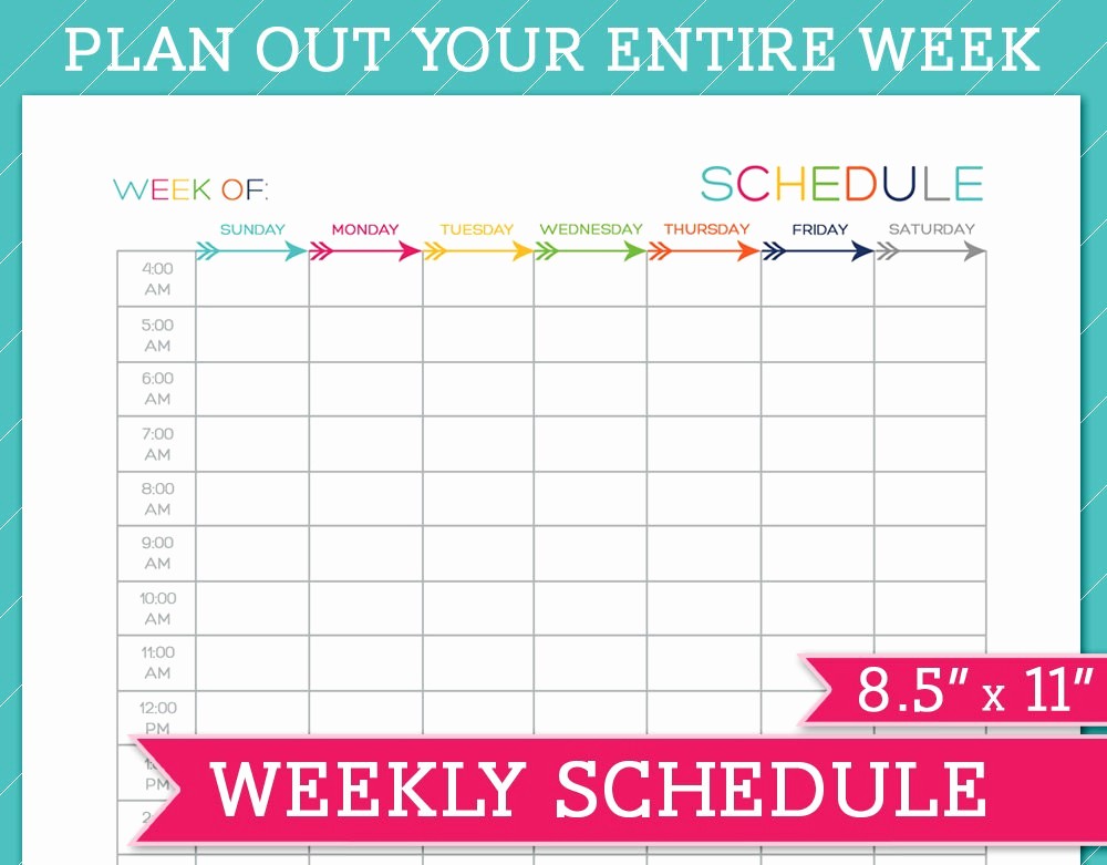 Weekly Work Schedule Template Word Fresh 5 Weekly Schedule Templates Excel Pdf formats