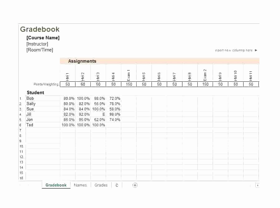 Weighted Grade Calculator Excel Template Elegant Gradebook Excel – Perfectpergolaub