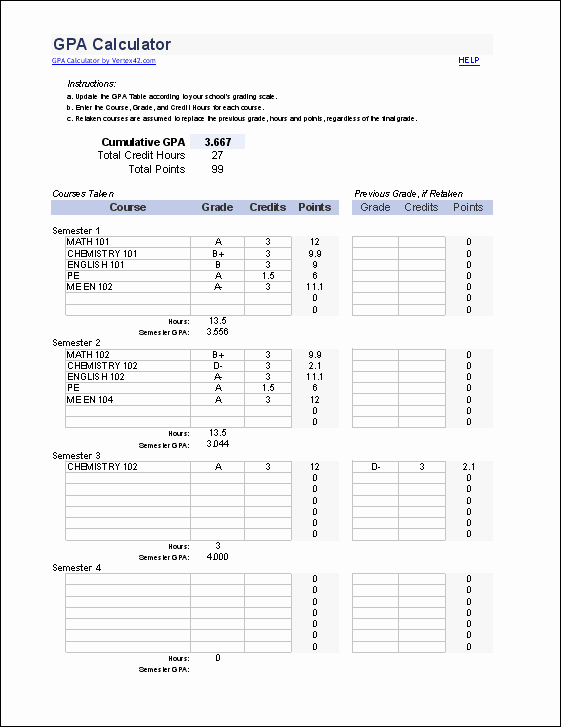 Weighted Grade Calculator Excel Template Inspirational Free Gpa Calculator for Excel How to Calculate Gpa