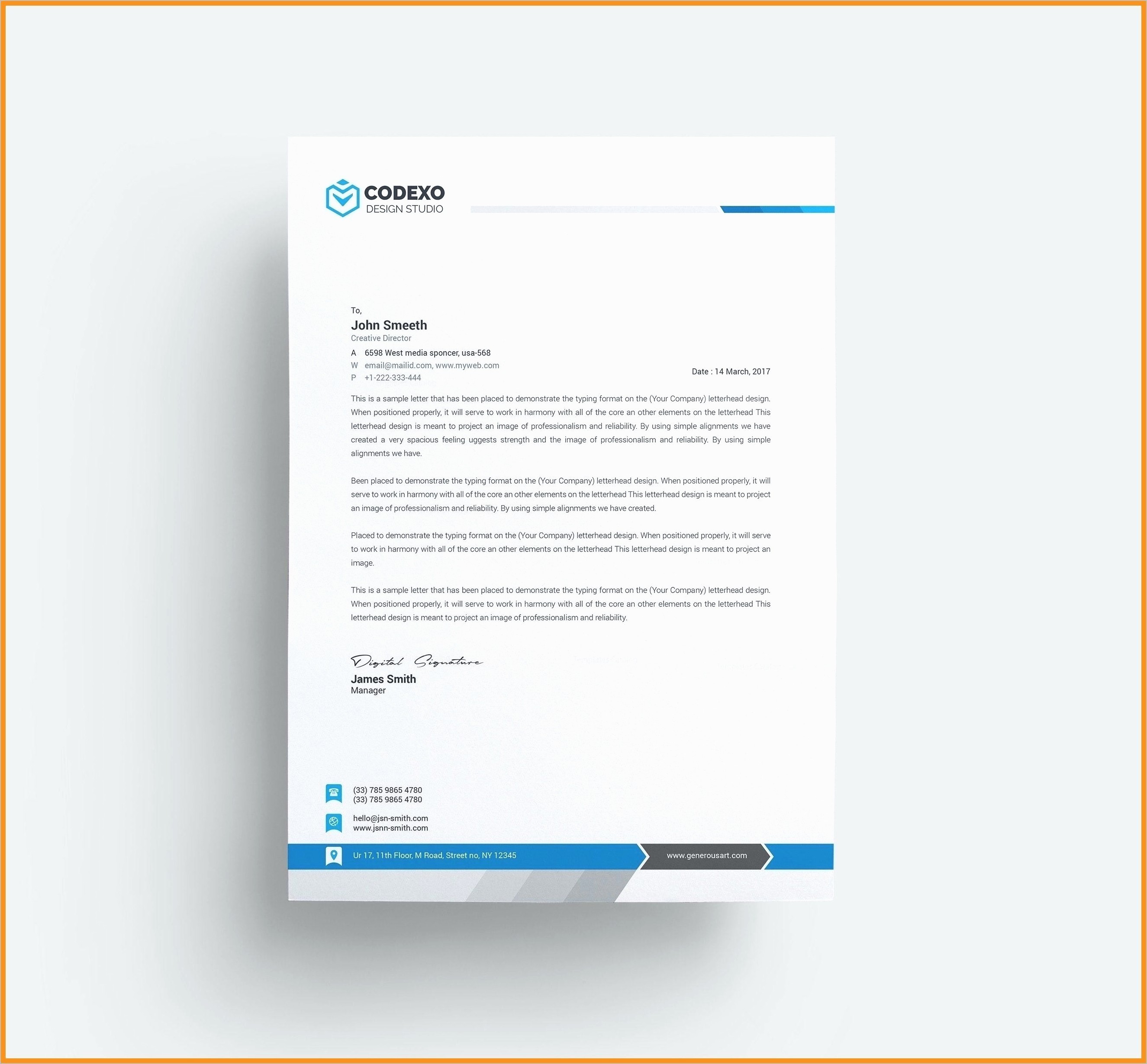 What is A Business Letterhead Inspirational Professional Letterhead Design Samples Free Download