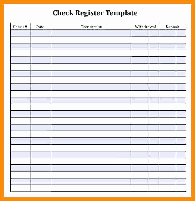 Where to Buy Checkbook Register Lovely Printable Check Register Full Page All About Letter