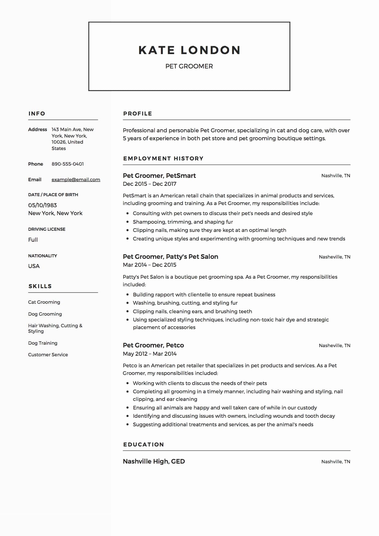 Where to Find Resume Templates Luxury 12 X Pet Groomer Resume Templates